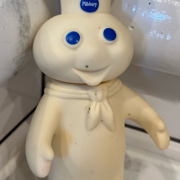 Vintage 1971 Pillsbury Doughboy 7" Rubber Doll Squeezable Movable Head - Picture 2 of 3